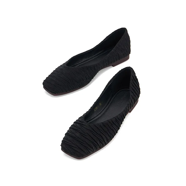 

New Arrival Breathable Women Pu Rubber Flat Shoes For Ladies, Pink, white, blue, black