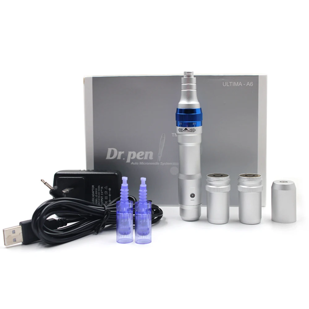 

Original Factory Luxury Quality Permanent Make-up System Microneedle Therapy System Cordless Derma Pen a6 For Facial Body Skin