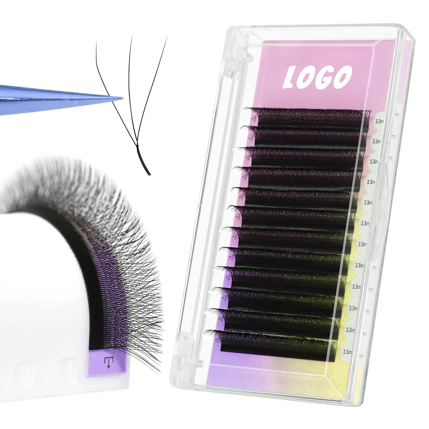 Crisscross Ww Shape 3d Effect Clover Lashes Fluffy Individual Eyelash Extensions W Lashes