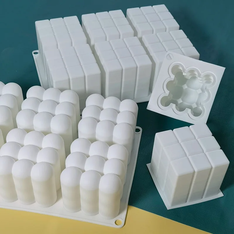 

Cube bubble silicone molds DIY scented candles handmade soap moldes de silicona para velas candle wax mold