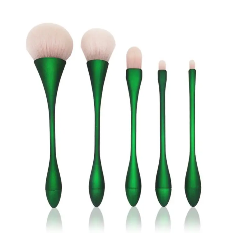 

5PC Cosmetic Makeup Brush Set with Soft Hair, Red