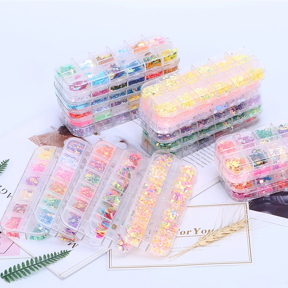 

IMAGNAIL Amazon Hot Selling Box Packing Nail Art Decoration 3D Nails Glitters, Colorful