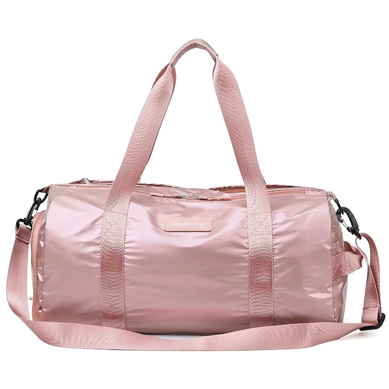 

Large Capacity Women Fashion Nylon Travel Top Quality waterproof duffel Bags custom logo with Shoe Compartment for girls, 3 colors to choose,you can custom your own color