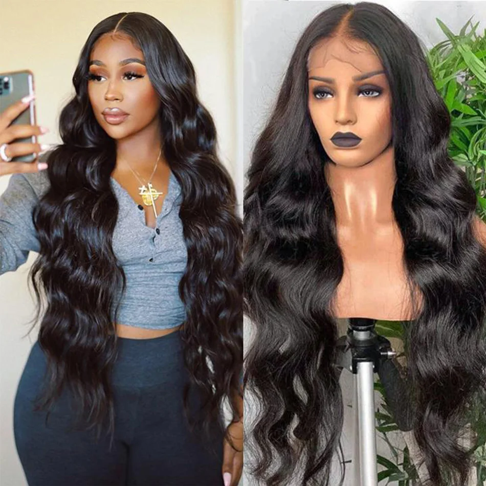 

Transparent Lace Front parrucca peluca Raw Indian Wavy 13x4 Body Wave perruque full lace human hair wig peruca, Natural colors