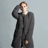 2019 New Arrival Teddy Bear Coat Faux Fur Gray Women Warm Winter Coat