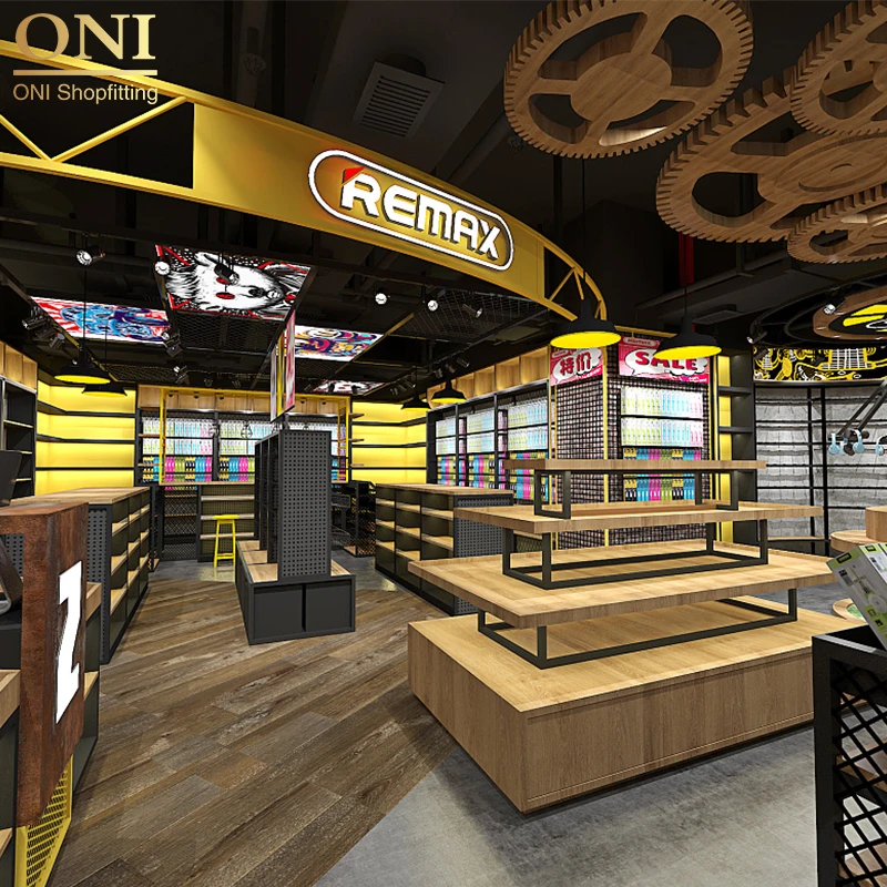 Cellphone Mobile Handphone Accessories Counter Display Rack For Shops