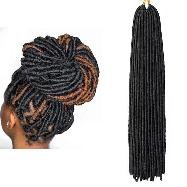 

Wholesale Straight Dreads Locs Hair 20 inch Faux Locs Crochet Braid Hair Dread Lock Hair Extensions, La1,la2,la3,la4...and other picture shows