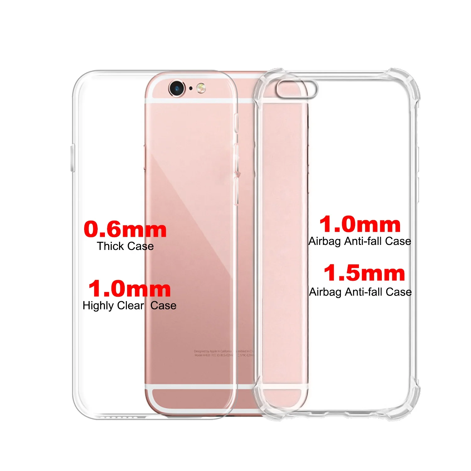 

IVANHOE Airbag Protection Case For iPhone 12 11 Pro XS Max X Four Corner Anti-fall Silicone Clear Cover For iPhone XR 7 8 Plus