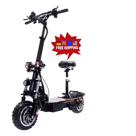

2022 EU warehouse 11inch 60V 5600W cheap free shipping fat tire fast off road electric scooter 5600w