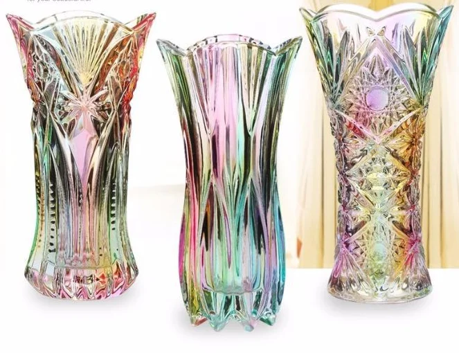 Unique Design K9 Crystal High Quality Glass Flower Vase Decorative Crystal Colourful Vase Buy 9445