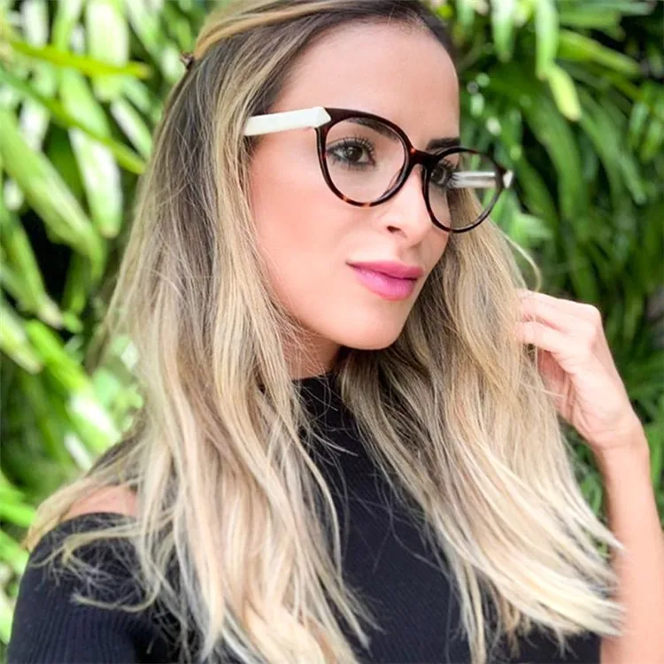 

2020 New Model Retro Oval CP Insert Core Spring Hinge TR90 Soft Myopia Frame Clear Lens Optical Frame, Mix color or custom colors