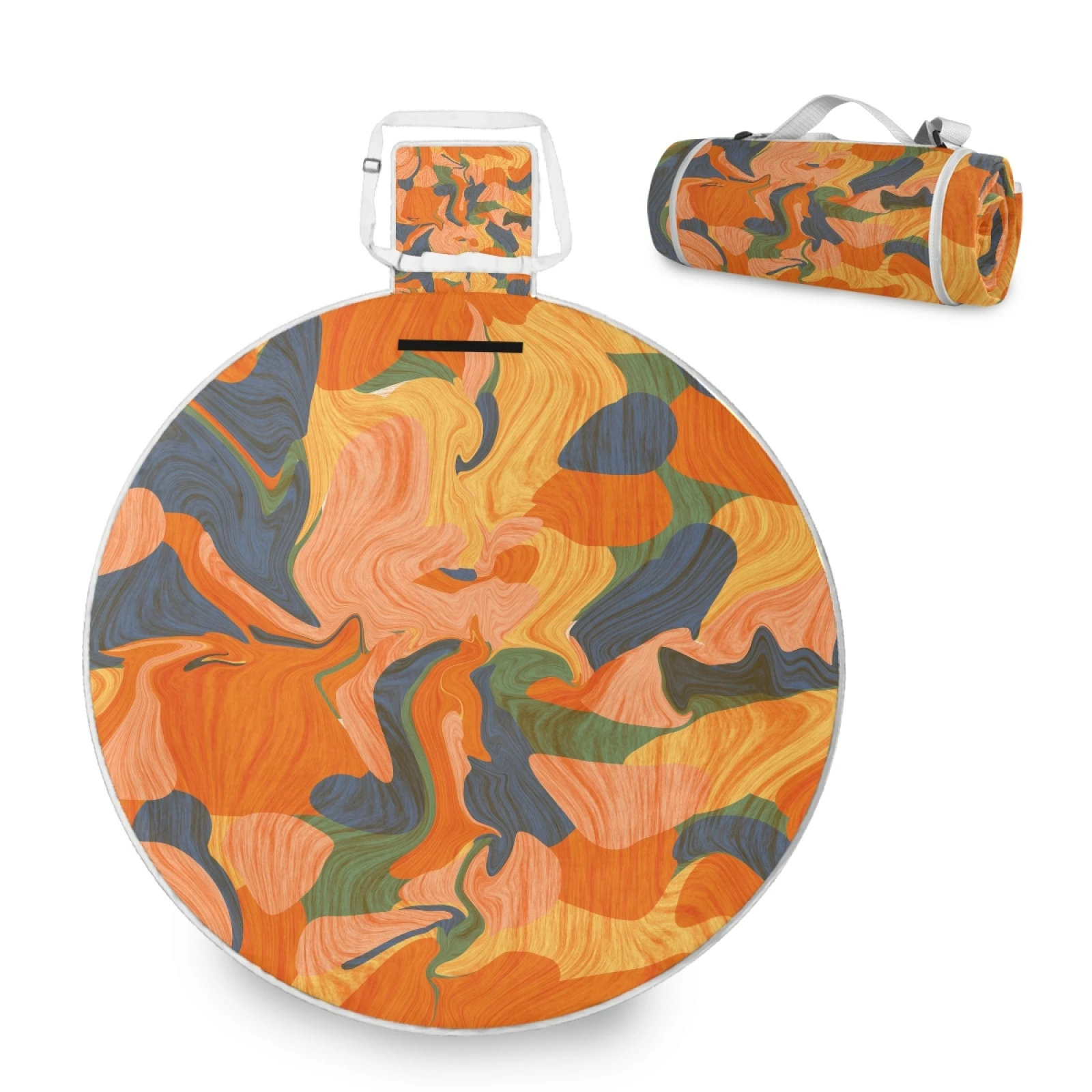 

Custom print waterproof dirty-proof round Picnic Blanket camping Mat for outdoor travel