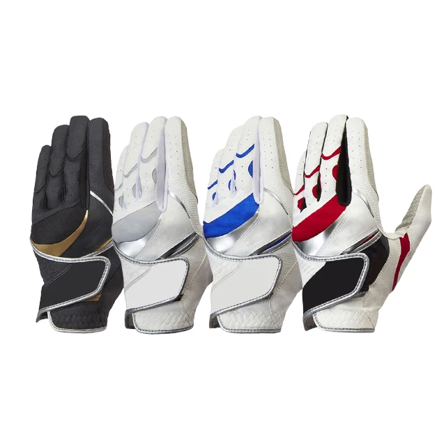 

Anti-slip Man Cabretta Golf Glove with Silicon with Microfiber Anti Slip Particle Soft Sheepskin Customized Leather Golf Glove