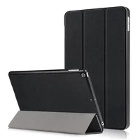 

Simple three fold stand PU leather hard case cover for iPad 9.7 9.7" 2017 2018 universal with dormancy function