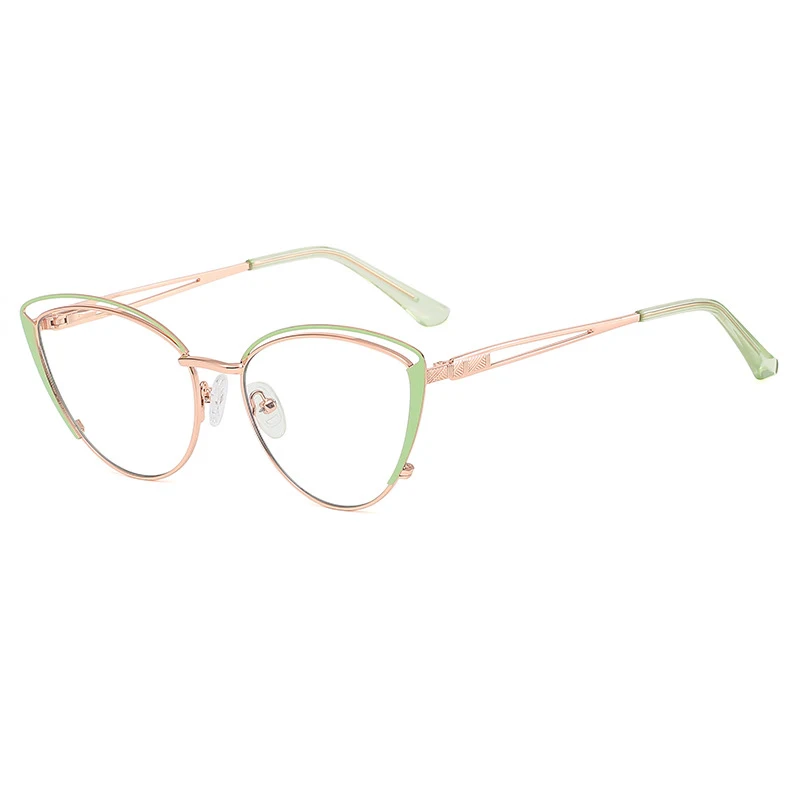 

Fashion Metal Cat Eye Uv Anti Radiation Eyeglasses New Colors 2023 Blue Light Anti Radiation Frames Dropshipping Eyewear Glasses