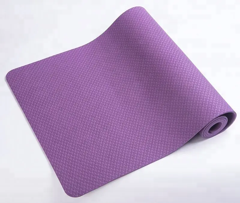 

Factory direct sale tpe yoga mat 8mm fitness anti-slip with great price, Purple, violet, pink, blue, black, green, turquoise or customized