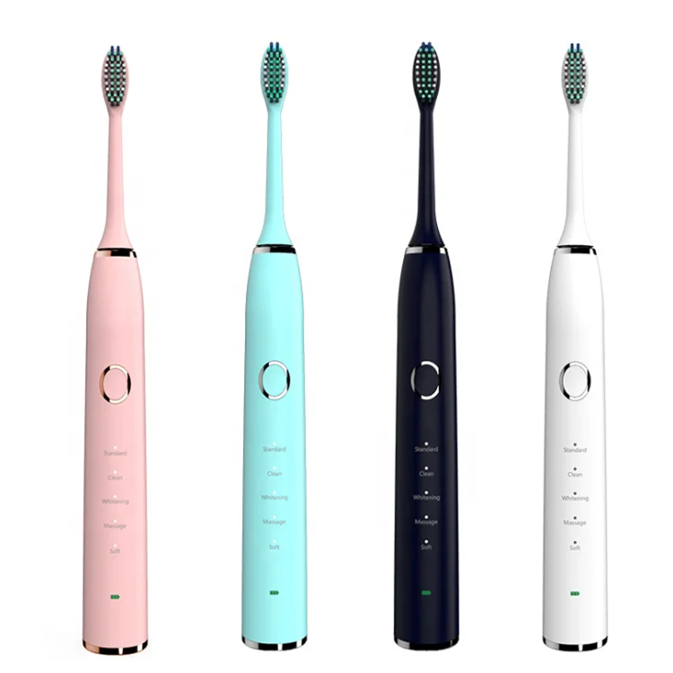 

Professional Teeth Whitening Sonic Electric Toothbrush Rechargeable Waterproof Automatic Toothbrush, Blue/white/dark blue/pink