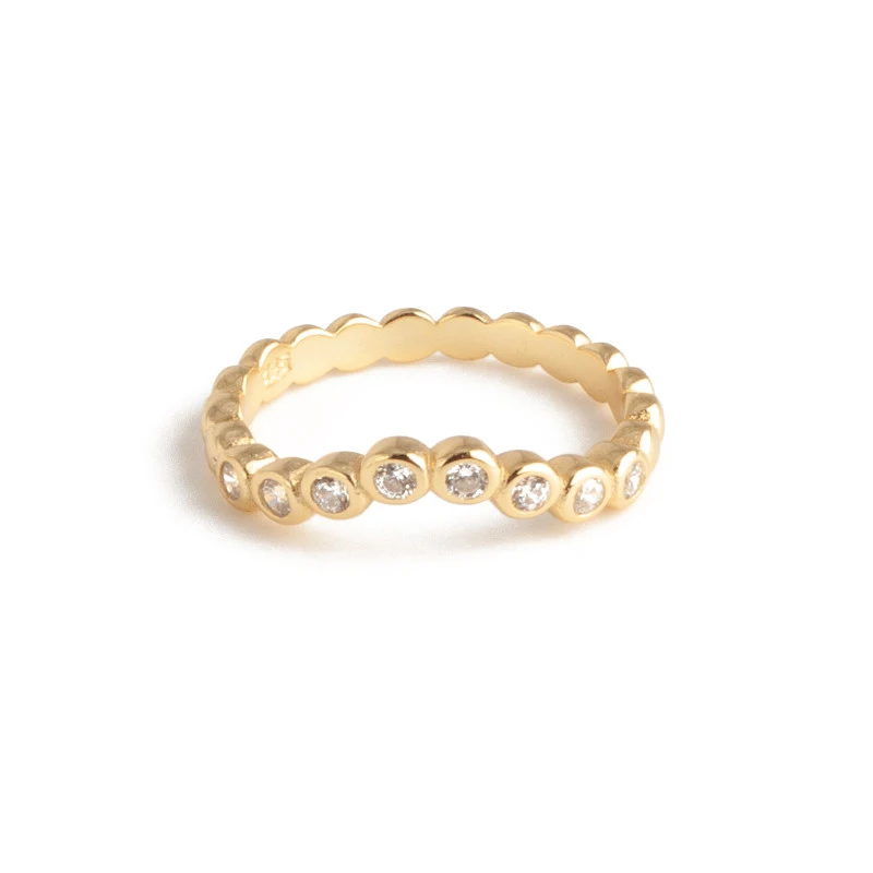 

s925 sterling silver luxury wave bezel diamond ring