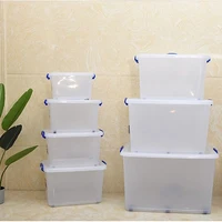 

PP Big Transparent Containers Clear Plastic Storage Boxes and Bins with lid