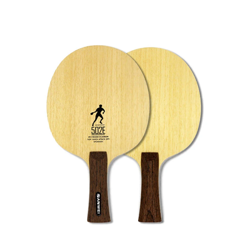 

502E 5ply LD carbon around attack Kiri core wood sanwei table tennis blade, Wood color