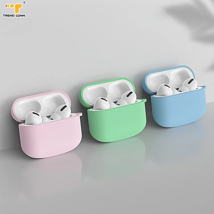 

2021 Earpods Covers Cases Candy Color Soft Liquid Siliocne Durable Case Luxury