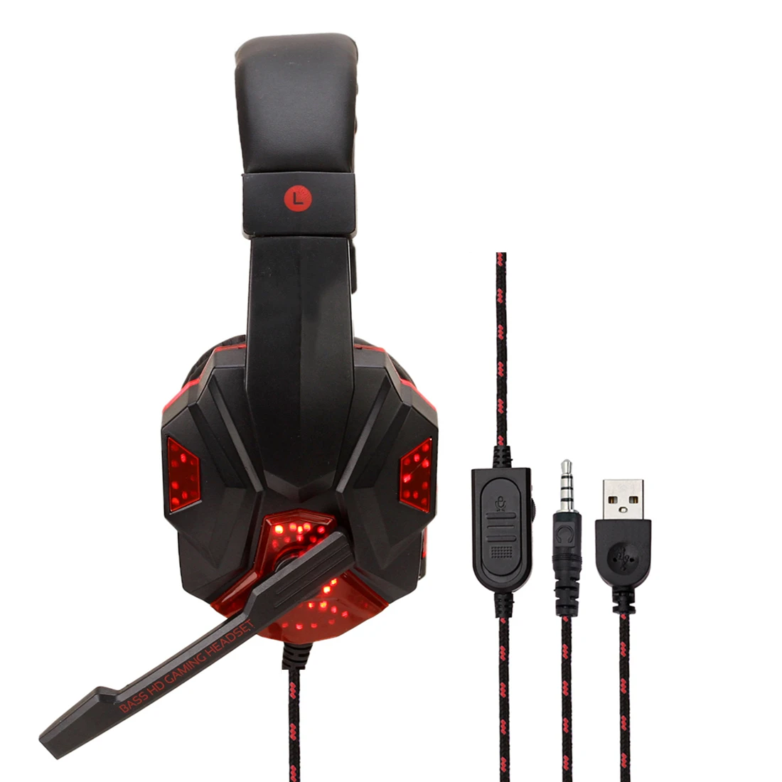 

Support OEM Custom Amazon Best Seller Stereo Gaming Headset Computer Gaming Headphones, Black, red, white