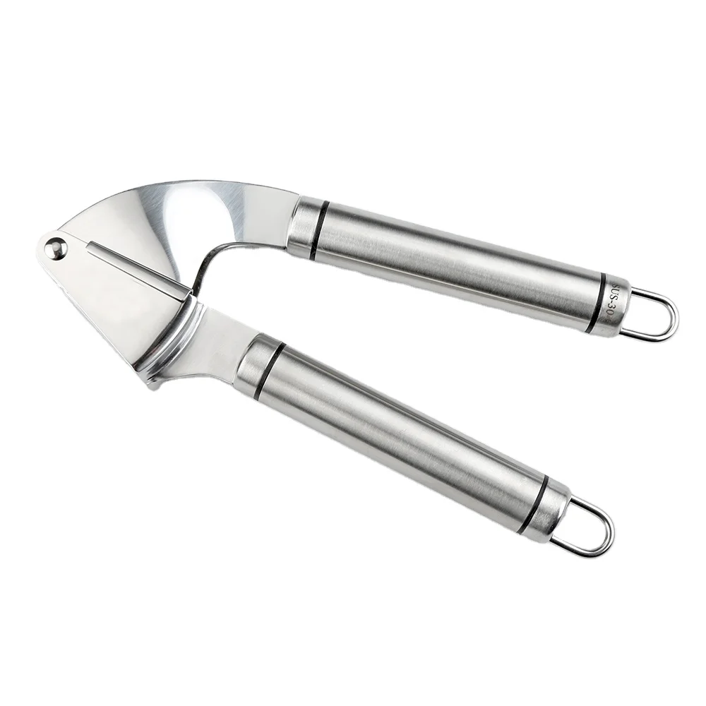 

Professional Kitchen 304 High Quality Garlic Press Stainless Steel Equipment Gadget, Natural