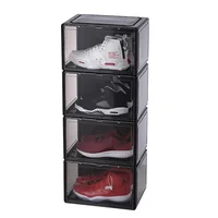 

Square Storage Shoes Storage Box Transparent Shoes Storage Plastic Box Sneaker ShoeBox For Wholesale