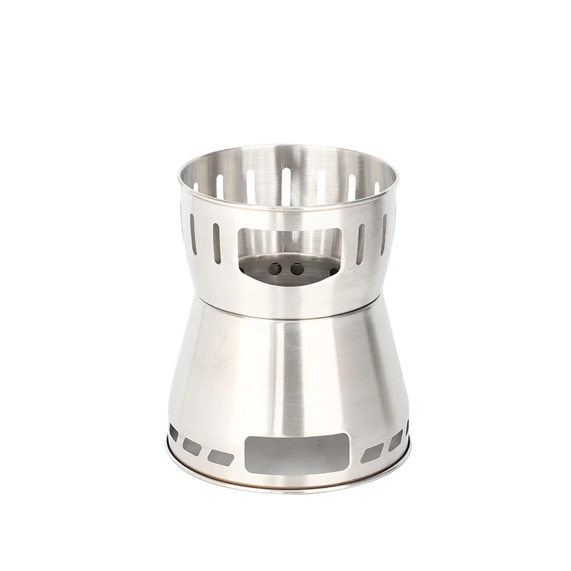 

Portable Stainless steel wood stove round small outdoor camping Stove