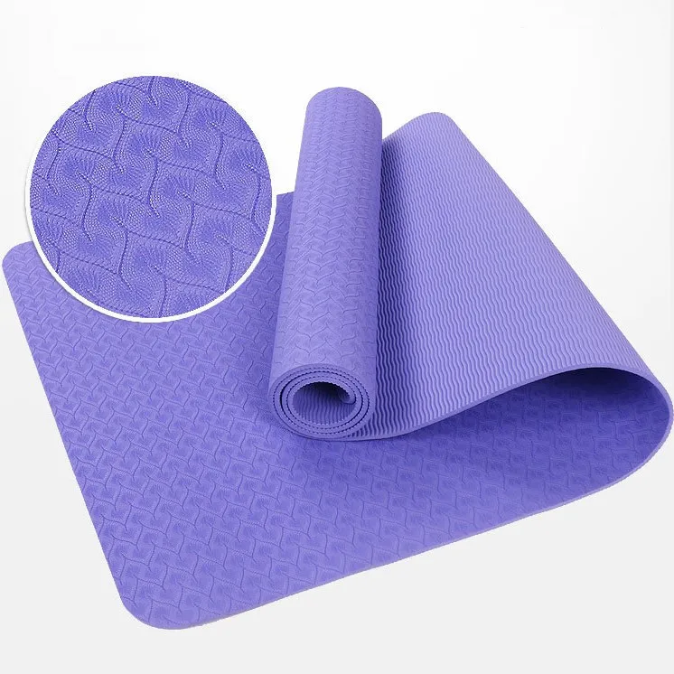 

Factory custom non slip eco friendly high quality anti fatigue private label bikram ashtanga tpe exercise 6mm lavender yoga mat, Customized color