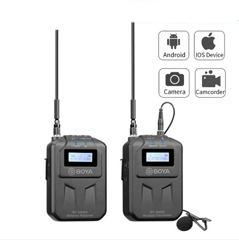 

Original BY-WM6s UHF Omni-directional Wireless Lavalier Microphone System For DSLR Camera Audio Recorder