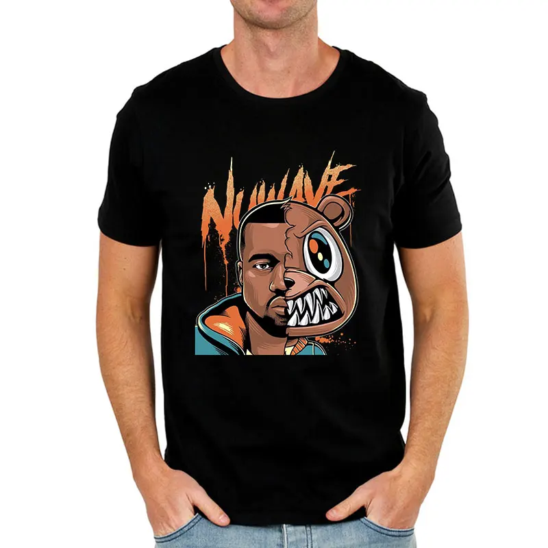 

Hot Wholesale Custom Logo Printed Cotton Men T Shirt Nu Wave 100% Cotton Plain Tshirt Crew Neck Black Men T Shirt