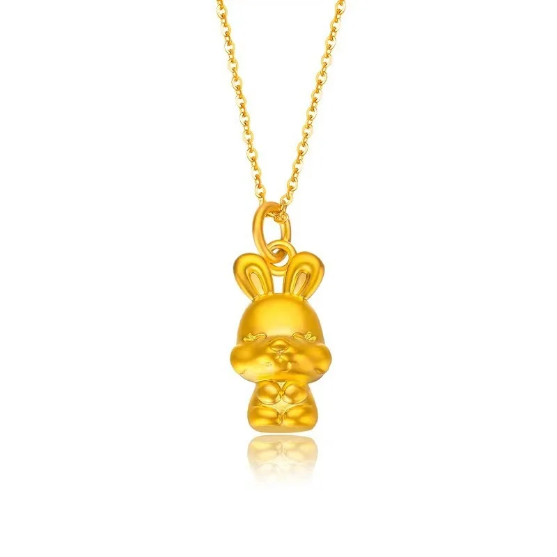 

Vietnam Placer Gold BB TOO Necklace Female Rabbit Year Birth Year Chinese Zodiac Sign Of Rabbit Pendant Female Xiaohongshu