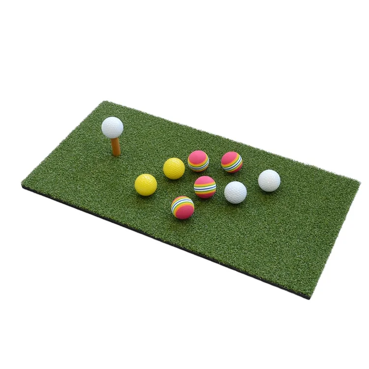 

High Quality Indoor Outdoor EVA&PP Materials 30*60cm Grass Training Golf Practice Mat Mini Golf Hitting Mat, Green+black