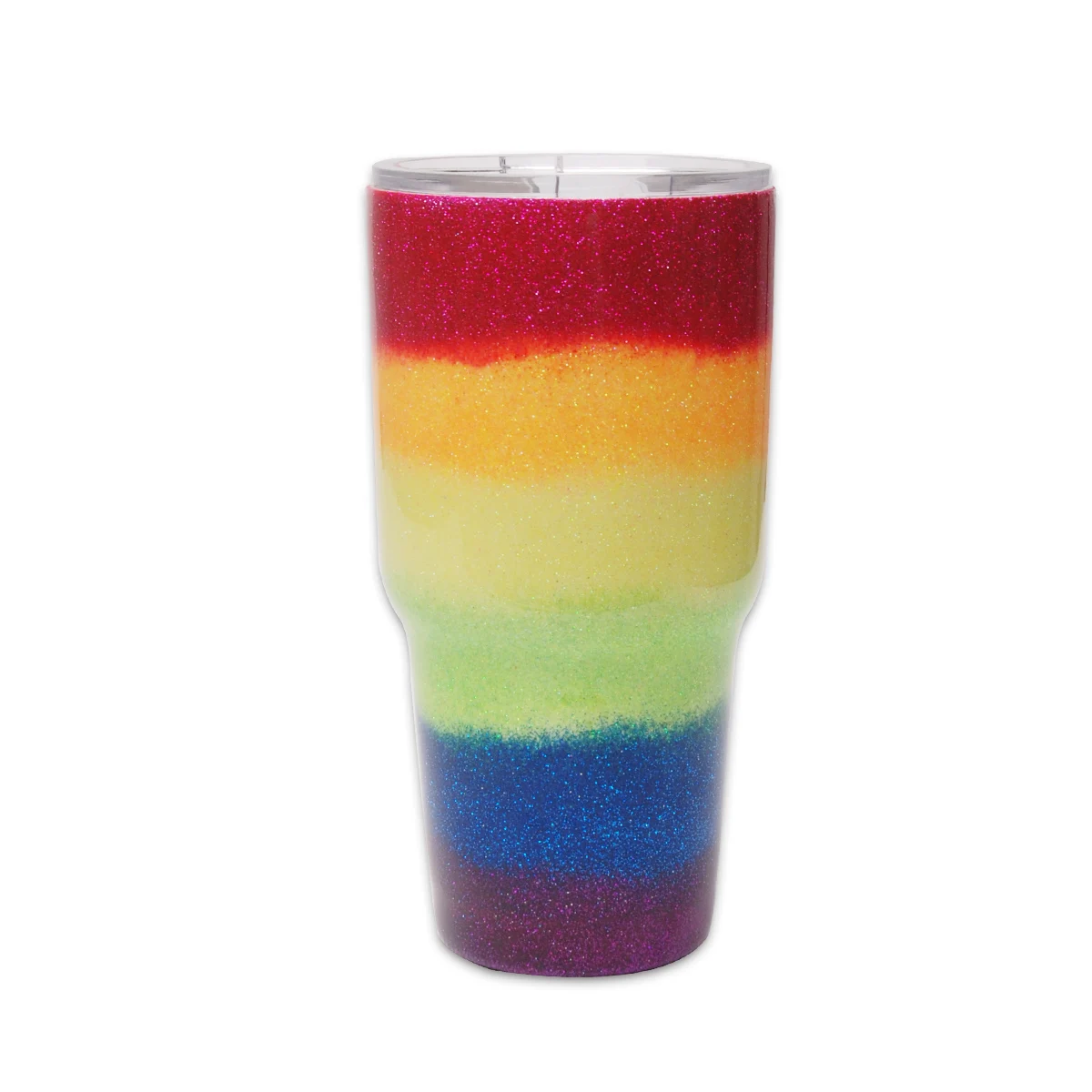 

wholesale Handmade  Epoxy Glitter Crysta 6 Colors Rain bow printed Cups Double Wall Vacuum Tumbler DOM1111172, Colorful