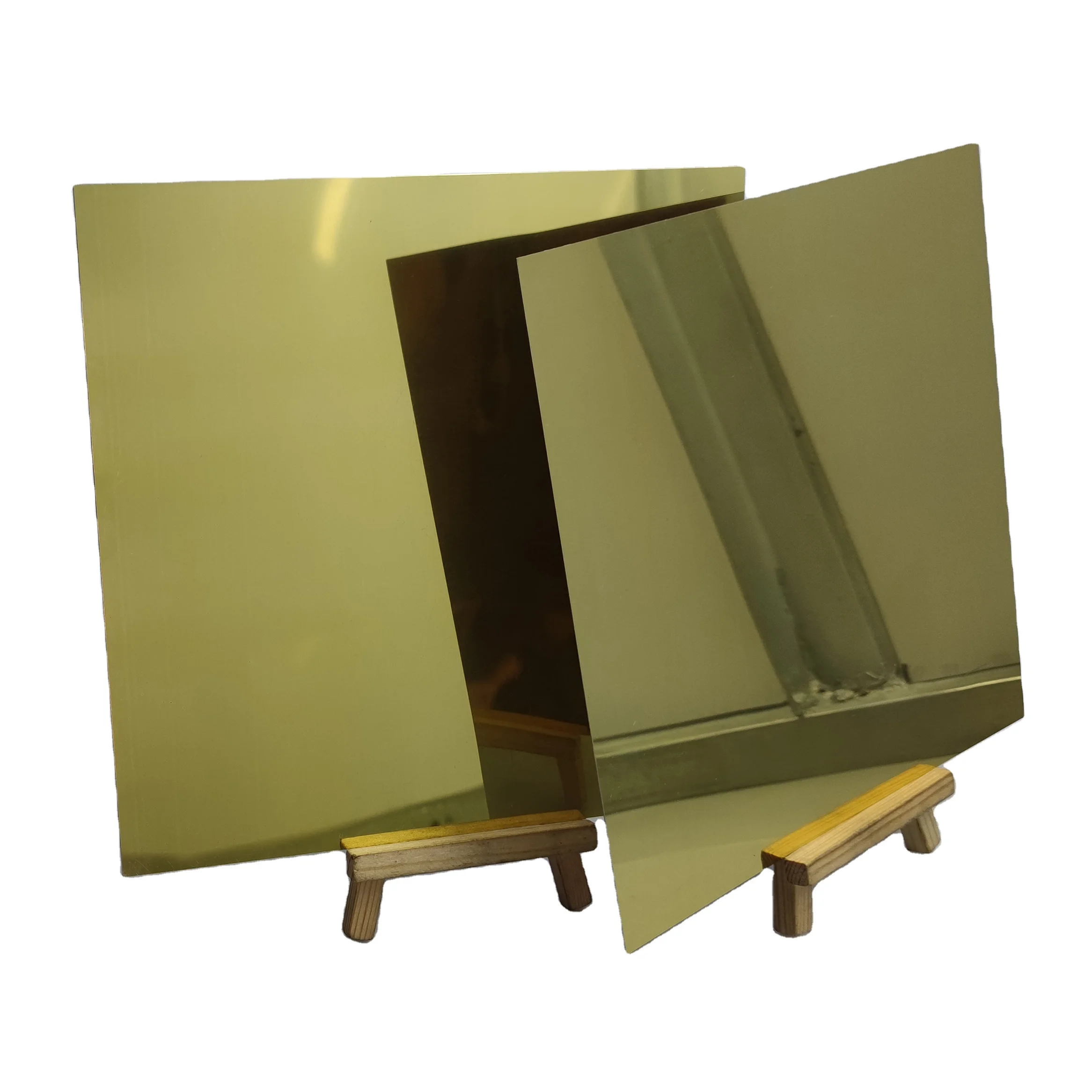 

Gold Surface Aluminum Panel Lighting Fixture Solar Thermal Aluminum Coil Custom Coated Reflective Mirror 1060 1050