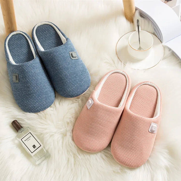

Wholesale Indoor Warm Coral Fleece Memory Foam Electric Battery Heated Women Slippers, Rose red, sky blue.
