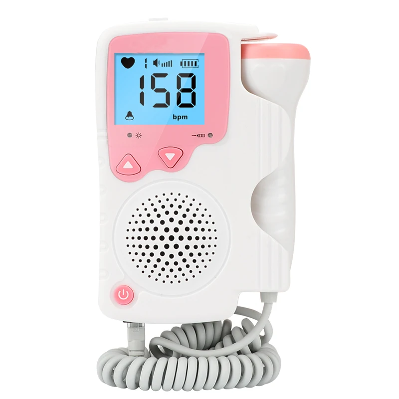 
Home Digital Portable Fetal Doppler monitor Whit Color Lcd Display for bady sound 