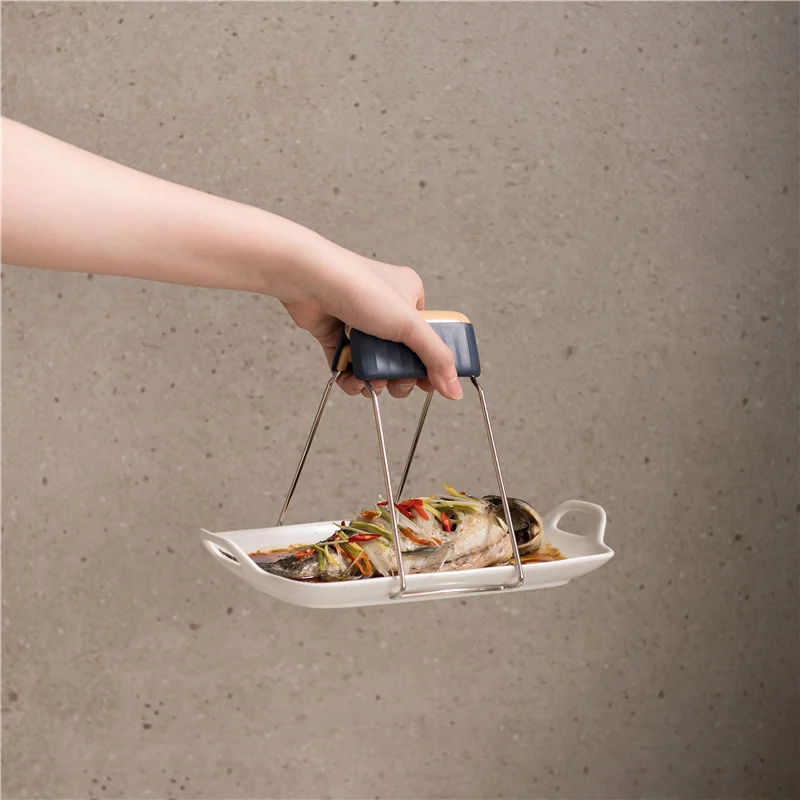 

Pinmoo Wholesale Customized Good Quality Stainless Steel Anti Scald Hot Pan Dish Bowl Clip Clamp Kitchen Accessories
