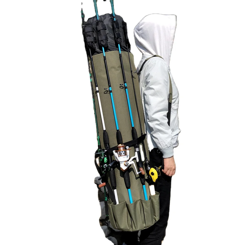 

Fishing Bag Portable Multifunction Nylon Fishing Rod Case Fishing Tackle Tools Storage Bag