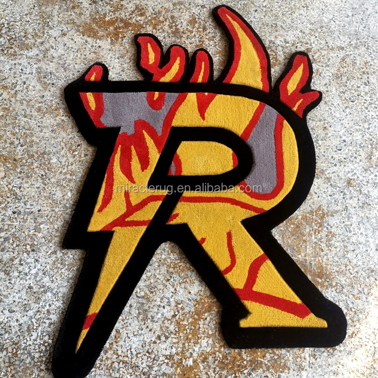 Custom R Logo. Service Rugs Custom Design Logo Rug - Handmade Carpet for Commercial