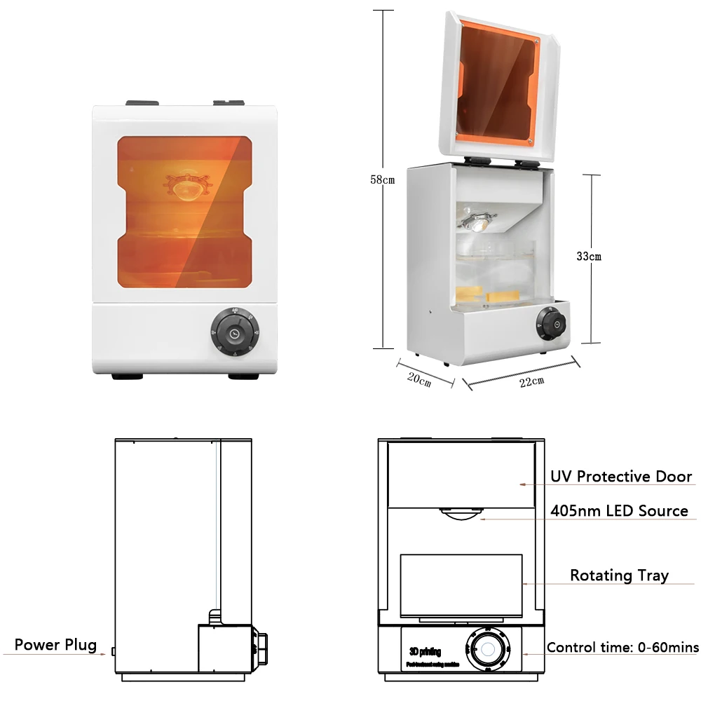 ifun luz uv lampara de curado resina 405nm luz uv despues de la impresion curado caja para dlp lcd sla resina 3d de los usuarios buy la luz uv