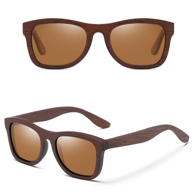 

manufacture factory wholesale recycled brown black wood polarized lens shades sunglasses