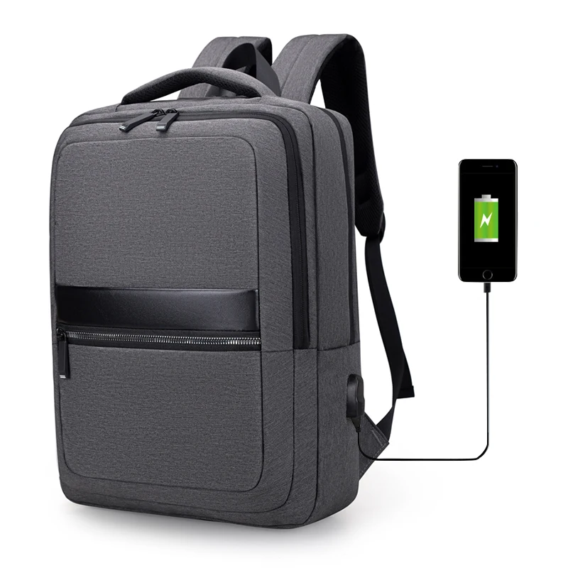

2022 Large Capacity Travel Waterproof USB Charger Smart Anti Theft Laptop Backpack Bag for Men, Black, gray