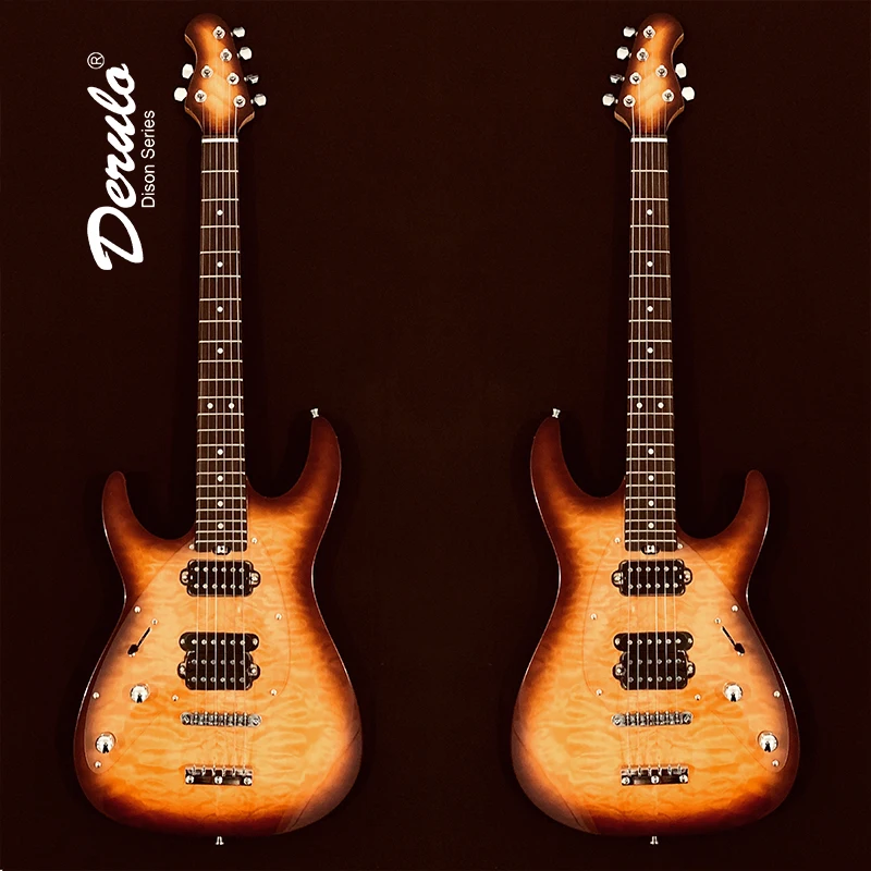 

Derulo Electric Guitar Left hand Quilted Maple Top 6 stings High Quality