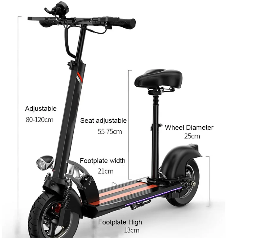 

Latest fashion electric bicycle motor adult 2 wheels electric bikes bicycle Fold Up Standing electric Scooter 48V/10A