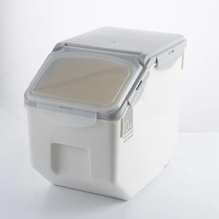 

bpa free clear plastic food grade 15kg pet food container with seal box plastic, Blue,green,white,pink,red