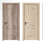 Best Materials Black Walnut Solid Wooden Arch Entry Door, Modern Wood Door Designs for Houses