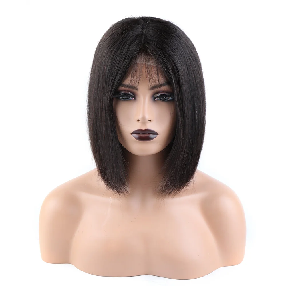 

130% Brazilian Human Hair Wigs Short Wigs for Black Women bob lace front wig HOT