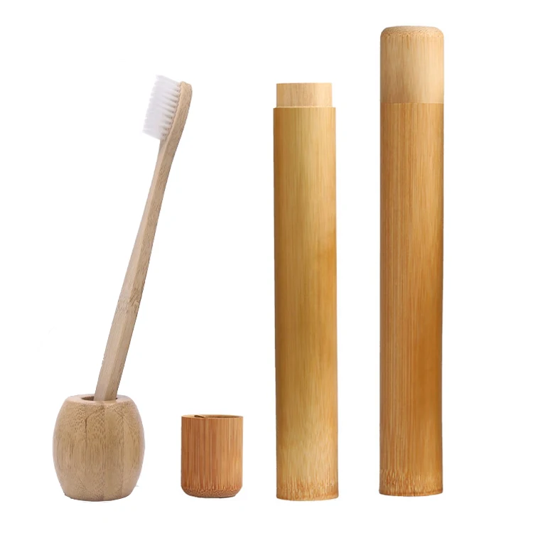 

Wholesale custom hot sell CE certified 100% biodegradable toothbrush holder bamboo for hotel